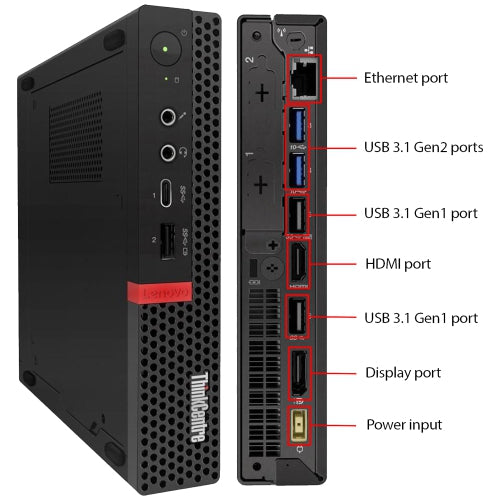 Refurbished (Good) - Lenovo Computer ThinkCentre M720q Mini/ Tiny Windows 11 Pro Business Desktop PC | Intel Core i5 8400T Processor | 8GB DDR4 RAM | 256GB NVMe SSD | HDMI | WIFI