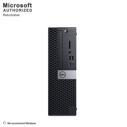 Refurbished (Good) - Dell OptiPlex 5070 SFF, Intel Six Core i5 9500 up to 4.4 GHz, 16 GB DDR4 RAM, 512 GB SSD, Windows 10 Pro 64 Bit (EN/FR/ES)