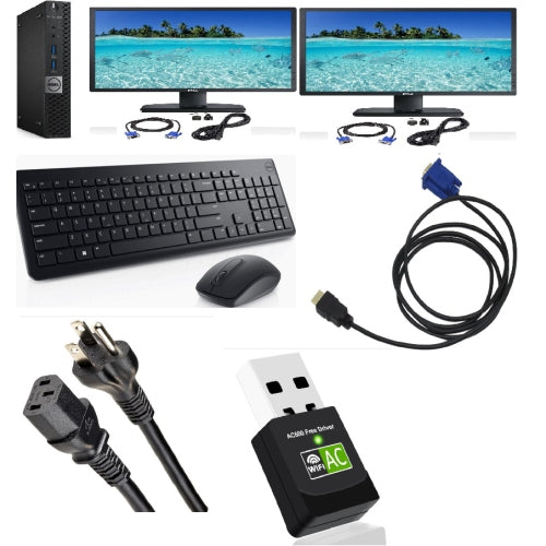 Dell OptiPlex 5050 Micro + 2x 24" Monitor – photo 4