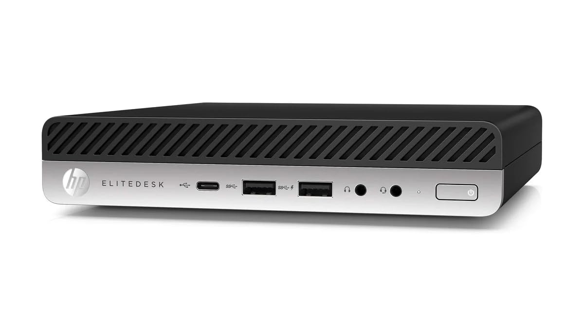 HP EliteDesk 800 G3 Mini Desktop Computer, Intel Quad-Core i5-6500T, 16GB DDR4 RAM, 256GB SSD, Keyboard&Mouse, VGA, DP, Windows 10 Pro (Renewed)