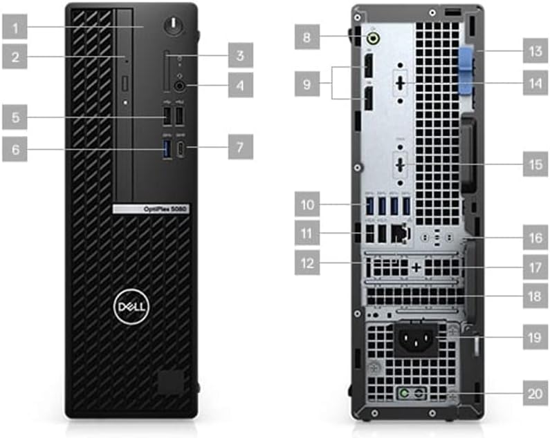 Dell 2020 OptiPlex 5080 SFF Desktop - Intel Core i5 10th Gen - i5-10500 - Six Core 4.5Ghz - 256GB SSD - 16GB RAM - Windows 10 Pro (Renewed)
