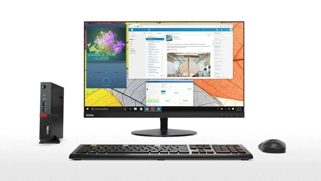 Lenovo ThinkCentre M910q Tiny + 2x 23" Monitor – photo 5