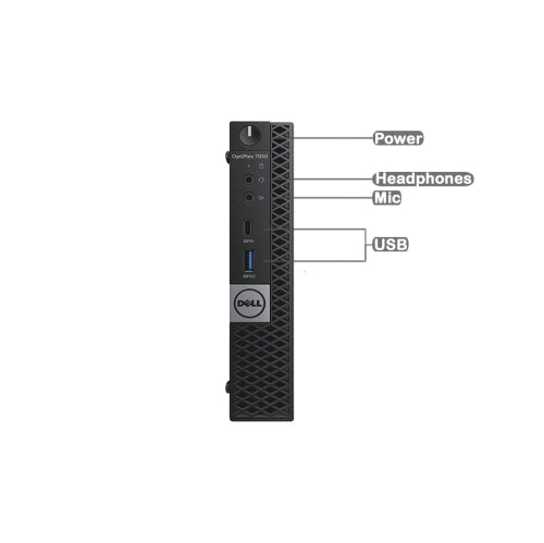 Refurbished Good Refurbished (Good) - DELL 7050 MICRO Intel Core i5-7500T 2.70 GHz, 16GB, 256GB SSD, Win 10 Pro