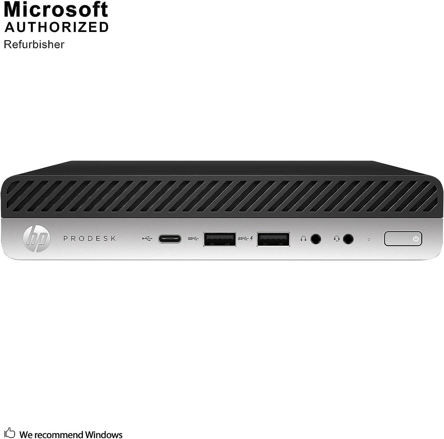HP Prodesk 600 G3 Micro Computer Mini PC, Intel Quad Core i5-6500T 2.5GHz, 16GB DDR4 RAM, 256GB SSD, WiFi, Wired Keyboard and Mouse, Windows 10 Pro