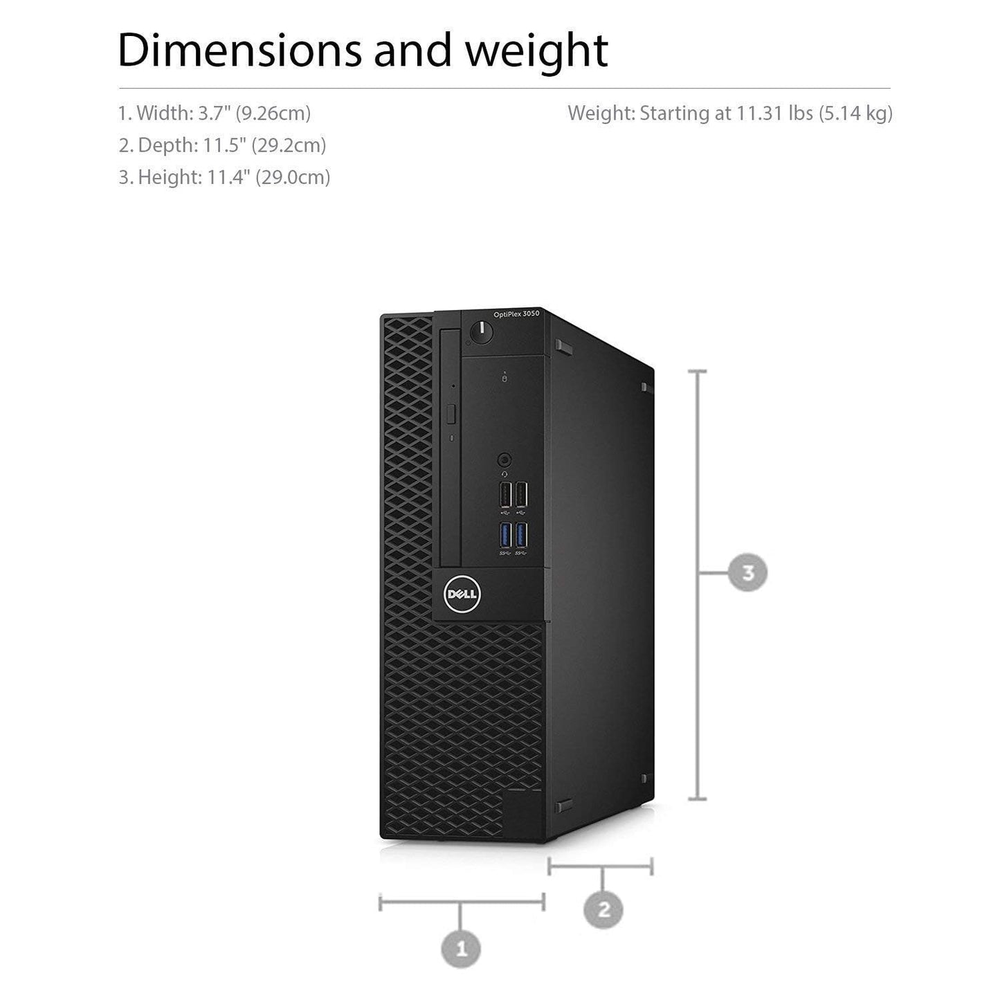 Dell Optiplex 5050 Small Form Factor (SFF) Business Desktop PC, Intel i7-7700 Quad-Core 3.6 GHz, 16GB DDR4, 512G NVME SSD Windows 10 Pro (Renewed)