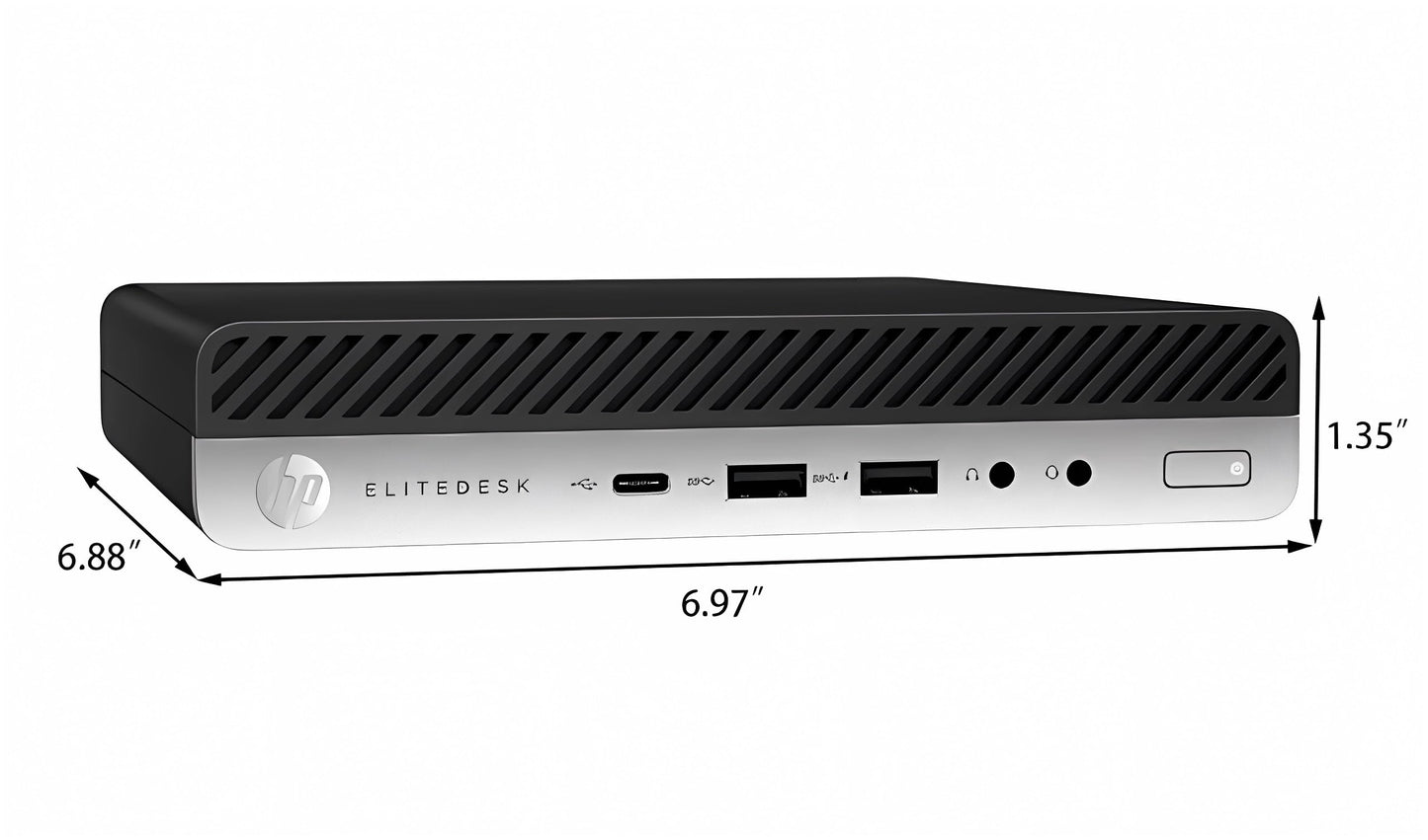 HP EliteDesk 800 G3 Mini Desktop Computer, Intel Quad-Core i5-6500T, 16GB DDR4 RAM, 256GB SSD, Keyboard&Mouse, VGA, DP, Windows 10 Pro (Renewed)