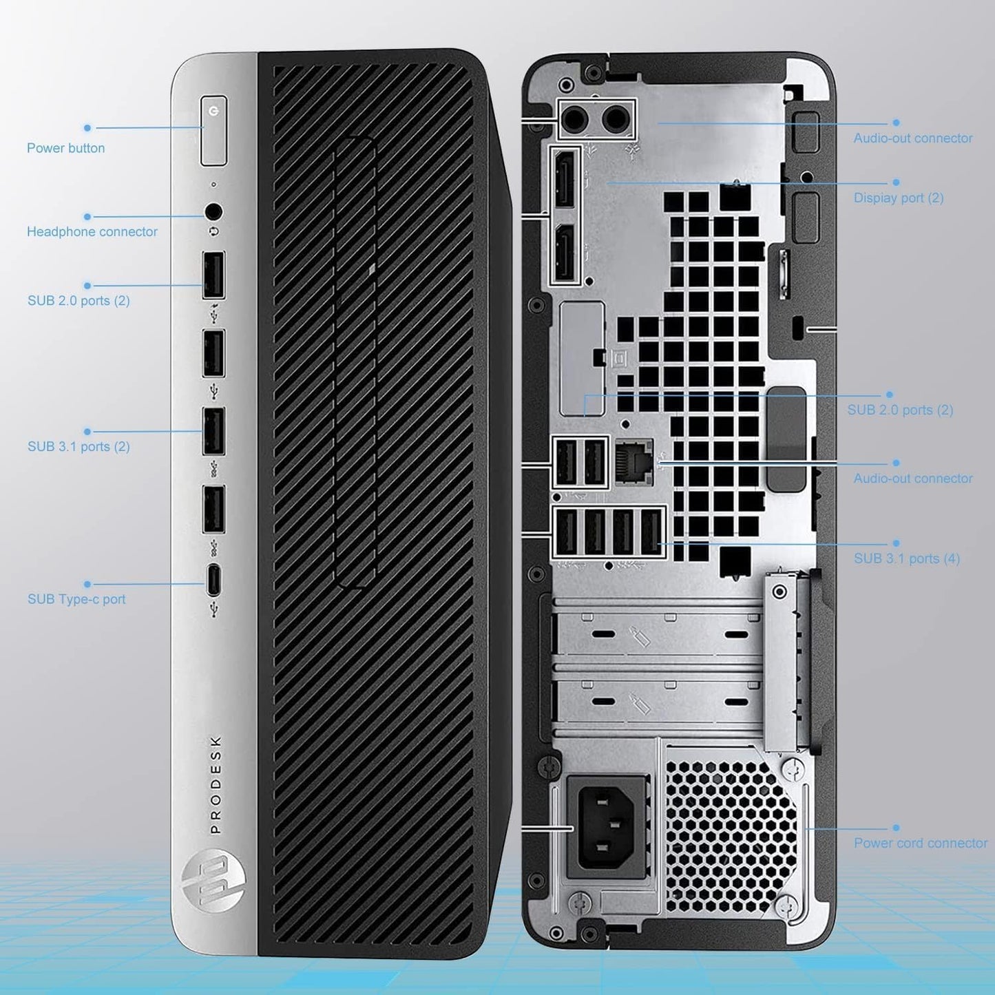 HP ProDesk 600 G4 Bussiness Desktop PC - Intel Core i5 8th Gen Processor Up to 4.10Ghz, 32GB DDR4 RAM 1TB SSD Storage, WiFi, DP to HDMI Adapter, Keyboard & Mouse, Windows 11 Pro