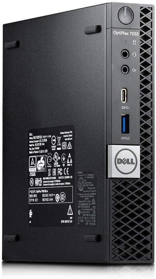 Dell Optiplex 7050 Micro Desktop Computer Tiny PC, Intel Core i7-6700T, 16GB DDR4 RAM, 512GB SSD, Wi-Fi, Windows 11 Pro, DisplayPort, HDMI