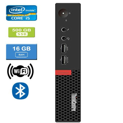 Refurbished (Good) - LENOVO M910 TINY Intel Core i5-7500T 2.70 GHz, 16GB, 500GB SSD, Win 10 Pro