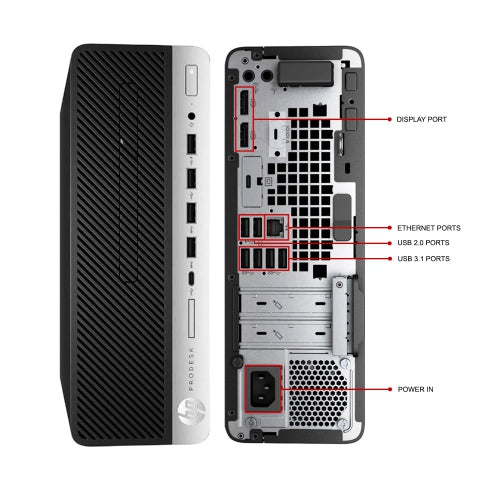 Refurbished (Good) - Hp Computers ProDesk SFF WINDOWS 11 PRO Business Desktop PC Computer System | Intel Hexa-Core i5 8th Gen | 32GB DDR4 RAM | New 1TB SSD | WIFI Bluetooth