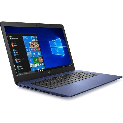 Open Box HP 14-ds0036nr 14" Stream Laptop Windows, 10S Touch Screen, AMD Dual-Core A4-9120e, 4GB RAM, 64GB eMMC, Royal Blue - PCrefresh