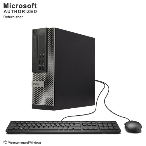Refurbished (Good) - Dell OptiPlex 9020 SFF PC, Intel Core I5-4570 3.2Ghz, 16G DDR3, 256 GB SSD, DVDRW, 4K Support, WiFi, Keyboard & Mouse, Windows 10 Pro 64 Bit
