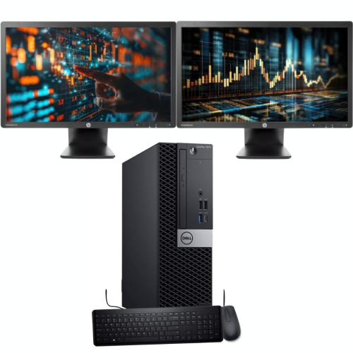 🔥 Ultimate Trading & Office Productivity Setup | Dell 7070 SFF i5-9500 | 32GB RAM | 1TB SSD | Win 11 Pro | 2x 23