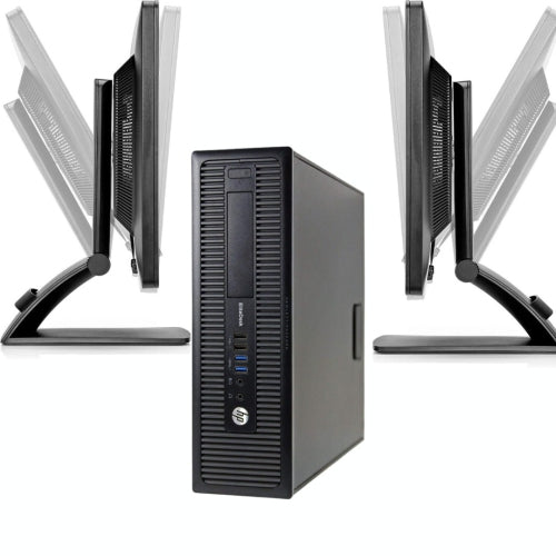 HP EliteDesk 800 G1 SFF + 2x 24" Monitor – photo 2
