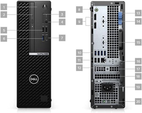 Dell OptiPlex 5080 SFF Desktop | Intel Core i5-10500 10th Gen | 16GB DDR4 RAM | 256GB SSD | Windows 10 Pro - PCrefresh