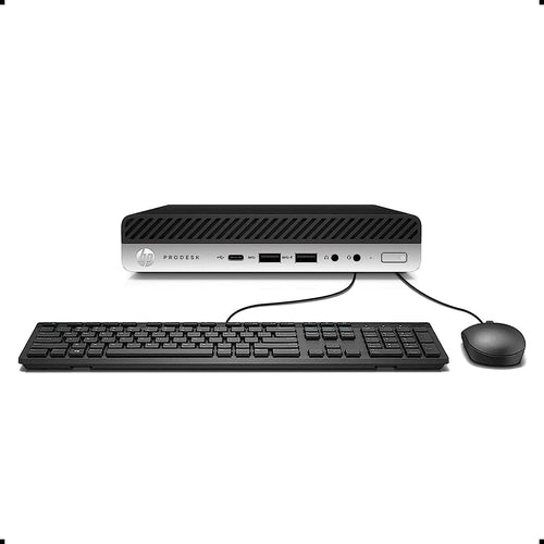HP Prodesk 600 G3 Micro Computer Mini PC, Intel Quad Core i5-6500T 2.5GHz, 16GB DDR4 RAM, 256GB SSD, WiFi, Wired Keyboard and Mouse, Windows 10 Pro