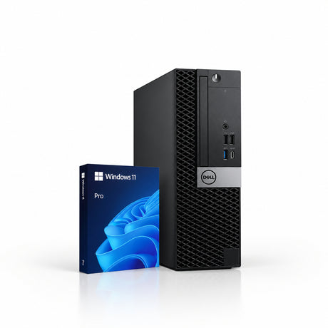 Dell Optiplex 7070 SFF Desktop PC - Intel i5-9500 6-Cores 3.30GHz Up to 4.4Ghz | 32GB DDR4 1TB NVMe M.2 SSD | WiFi + BT | HDMI Adapter | Windows 11 Pro -(Renewed) - PCrefresh
