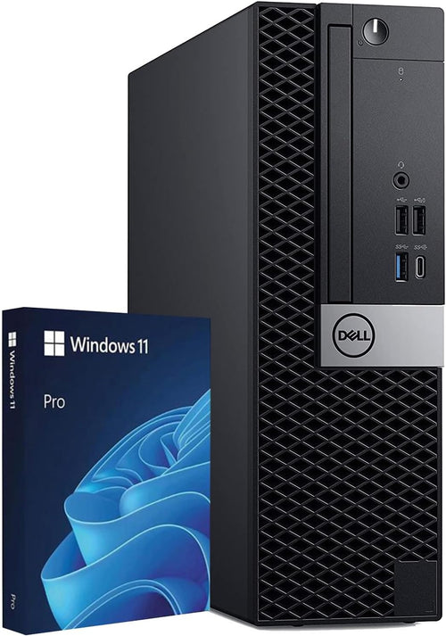 Dell Optiplex 7070 SFF Desktop PC - Intel i5-9500 6-Cores 3.30GHz Up to 4.4Ghz | 32GB DDR4 1TB NVMe M.2 SSD | WiFi + BT | HDMI Adapter | Windows 11 Pro -(Renewed)