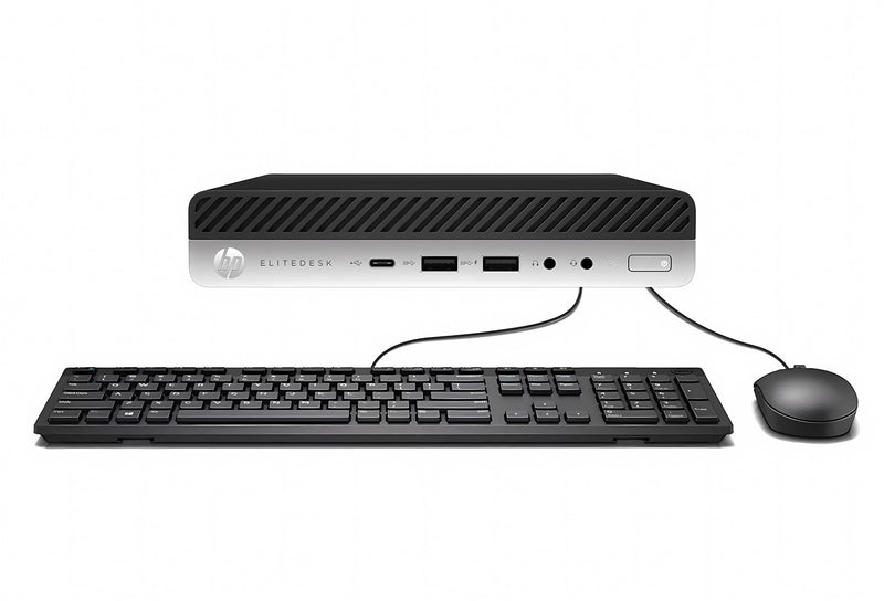 HP EliteDesk 800 G3 Mini Desktop Computer, Intel Quad-Core i5-6500T, 16GB DDR4 RAM, 256GB SSD, Keyboard&Mouse, VGA, DP, Windows 10 Pro (Renewed) - PCrefresh