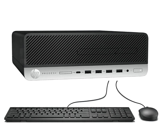 HP ProDesk 600 G5 SFF Desktop Computer, Intel Core i5-9500 to 4.1GHz, 16GB RAM, 256GB SSD, Keyboard, Mouse, WiFi, BT, Windows 10 Pro (Renewed)