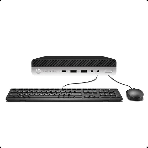 HP Elitedesk 800 G3 Mini Business Desktop (Intel Quad Core i5-6500T, 16GB DDR4 RAM, 512GB SSD) Type-C, DisplayPort DP, WiFi, WiFi, Ethernet, Keyboard+Mouse, Windows 10 Pro