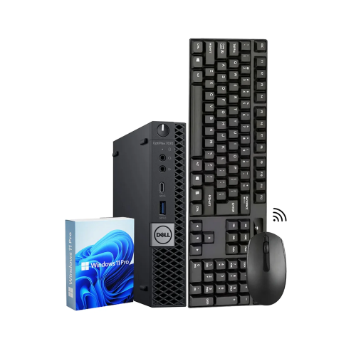 Refurbished (Excellent) - Dell OptiPlex 7070 Micro Desktop | i5-8500T | 16GB RAM | 512GB SSD | Win 11 Pro | Built-in Wi-Fi | Wireless KB & Mouse