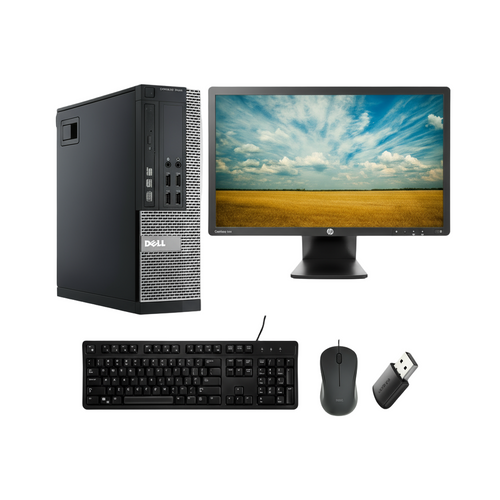 Refurbished (Good) - Dell OptiPlex 9020 SFF Desktop, i7-4770, 32GB RAM, 1TB SSD, WiFi, Dual 23