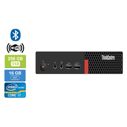 Refurbished (Good) - LENOVO M910 TINY Intel Core i7-6700T 2.80 GHz, 16GB, 256GB SSD, Win 10 Pro