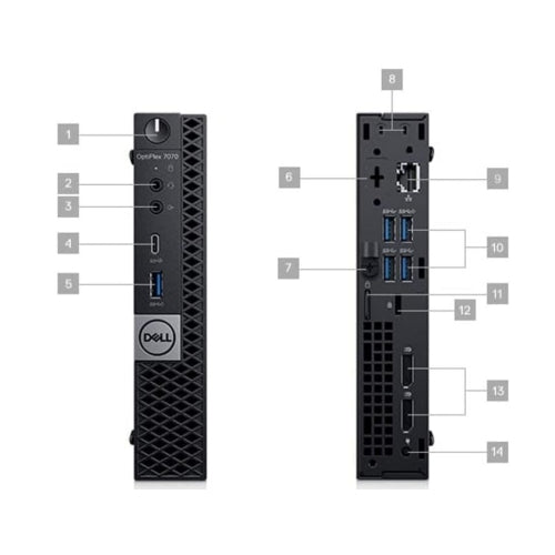 Refurbished (Excellent) - DELL Dell Optiplex 7070 MICRO PC INTEL 7700 DDR4 256 SSD Windows 10 Professional (64-Bit) {{Product vendor}} PCrefresh Desktop