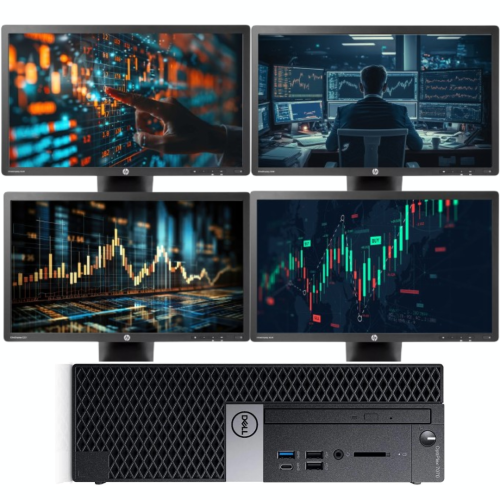 🔥 Ultimate Trading & Office Productivity Setup | Dell 7070 SFF i5-9500 | 32GB RAM | 1TB SSD | Win 11 Pro | 4x 23