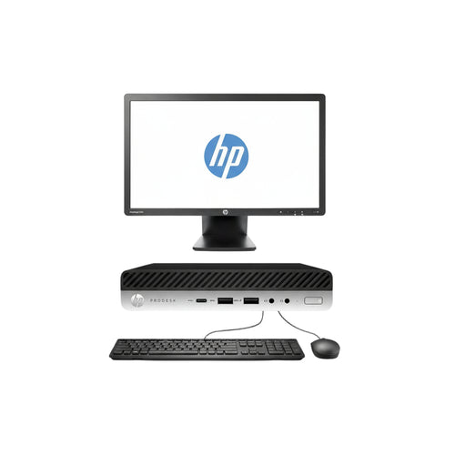 HP ProDesk 600 G5 Mini Desktop – Intel Core i5-9500T, 16GB RAM, 512GB SSD, USB WiFi, Windows 11 Pro + HP 23
