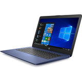 Open Box HP 14-ds0036nr 14" Stream Laptop Windows, 10S Touch Screen, AMD Dual-Core A4-9120e, 4GB RAM, 64GB eMMC, Royal Blue - PCrefresh